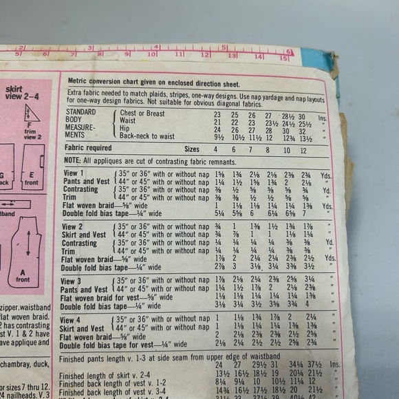 4/$50 Kids Western Cowboy Costume with Vest and Hat size 19 simplicity 7161 🪡 - Picture 4 of 5